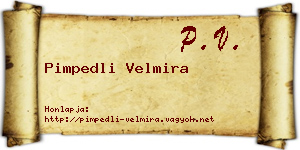 Pimpedli Velmira névjegykártya